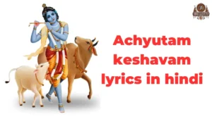 Achyutam keshavam lyrics in hindi